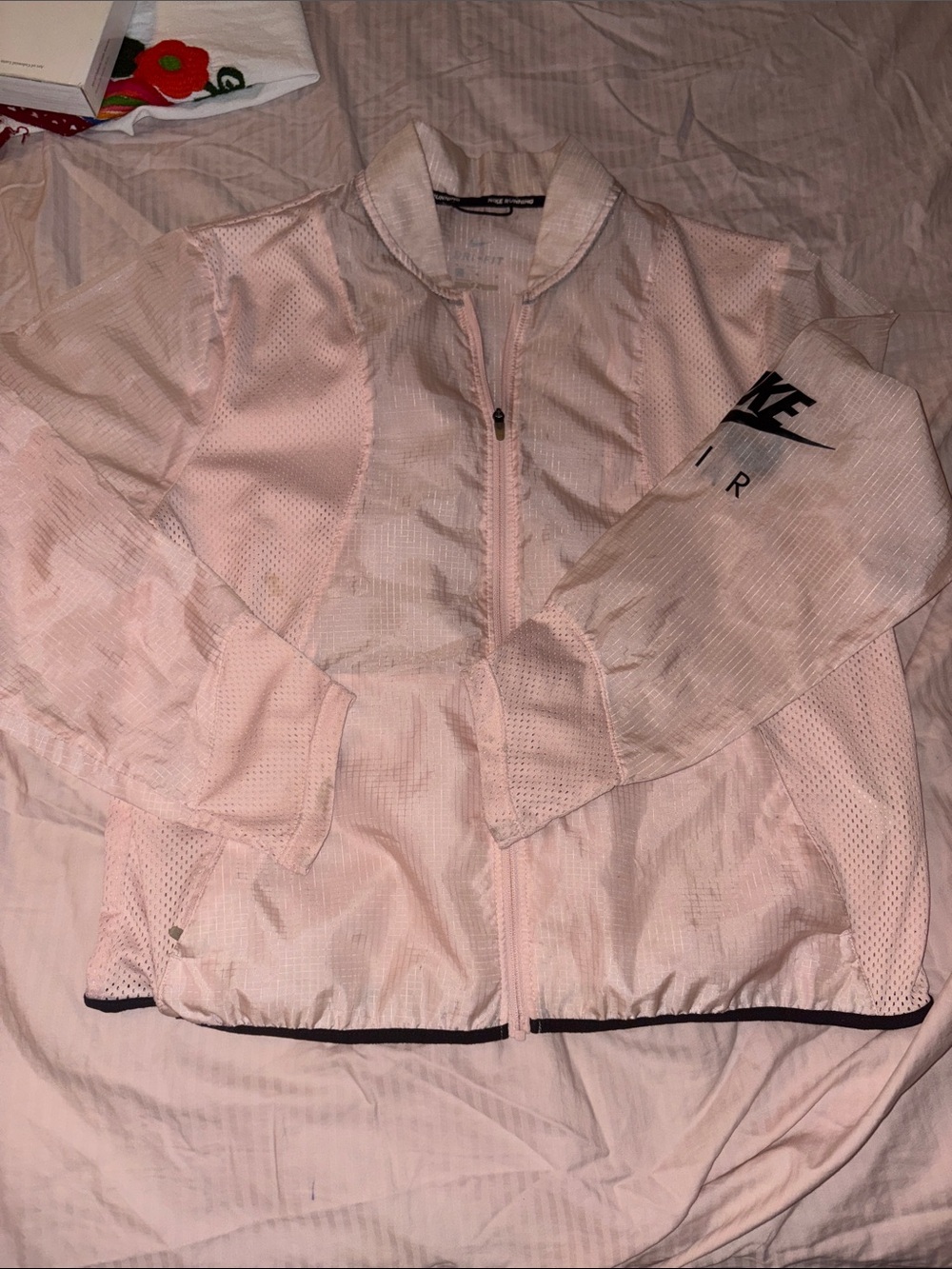 Nike Light Pink Women's Bomber Jacket with Black Logo